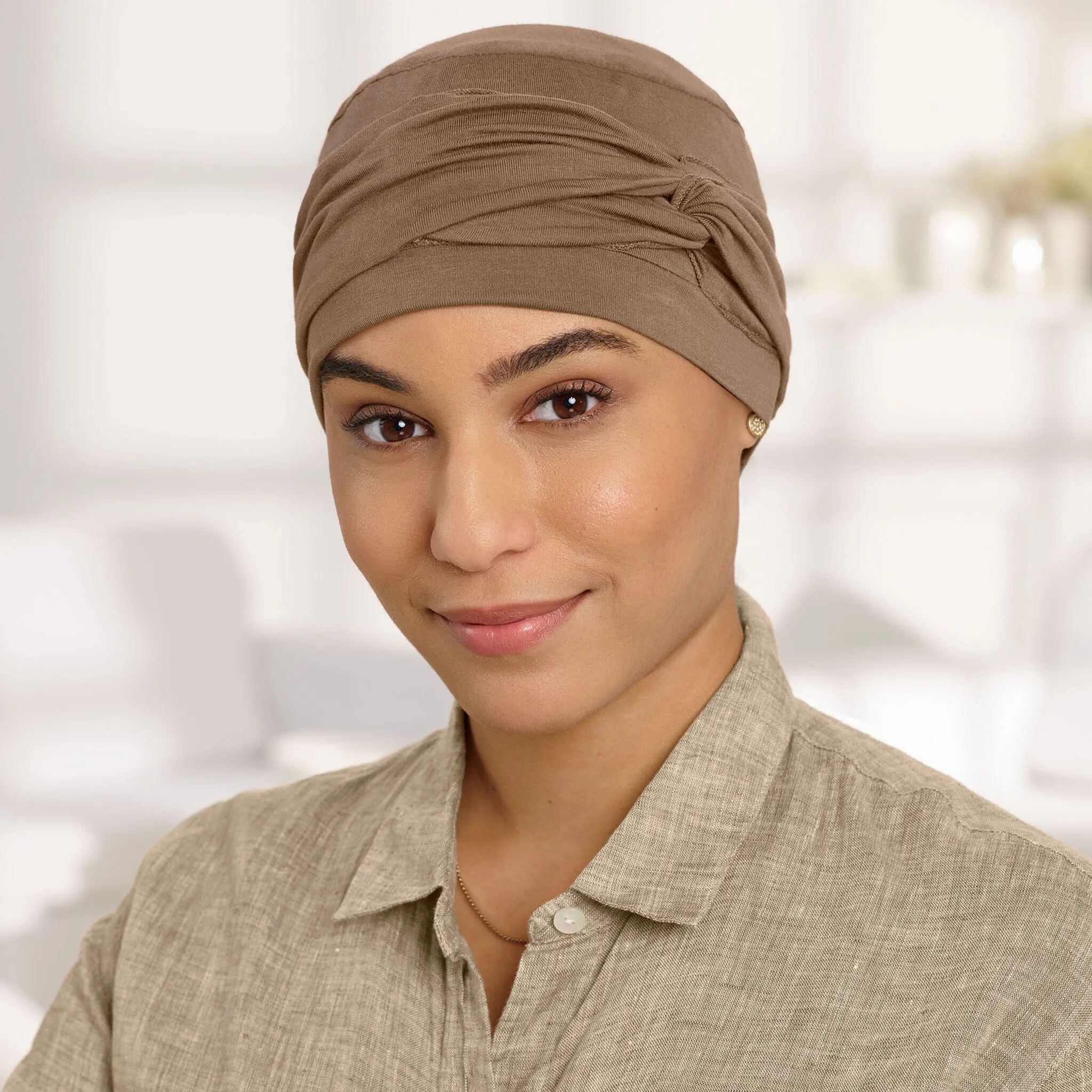 Shirred Seamless Bamboo Twist Hat