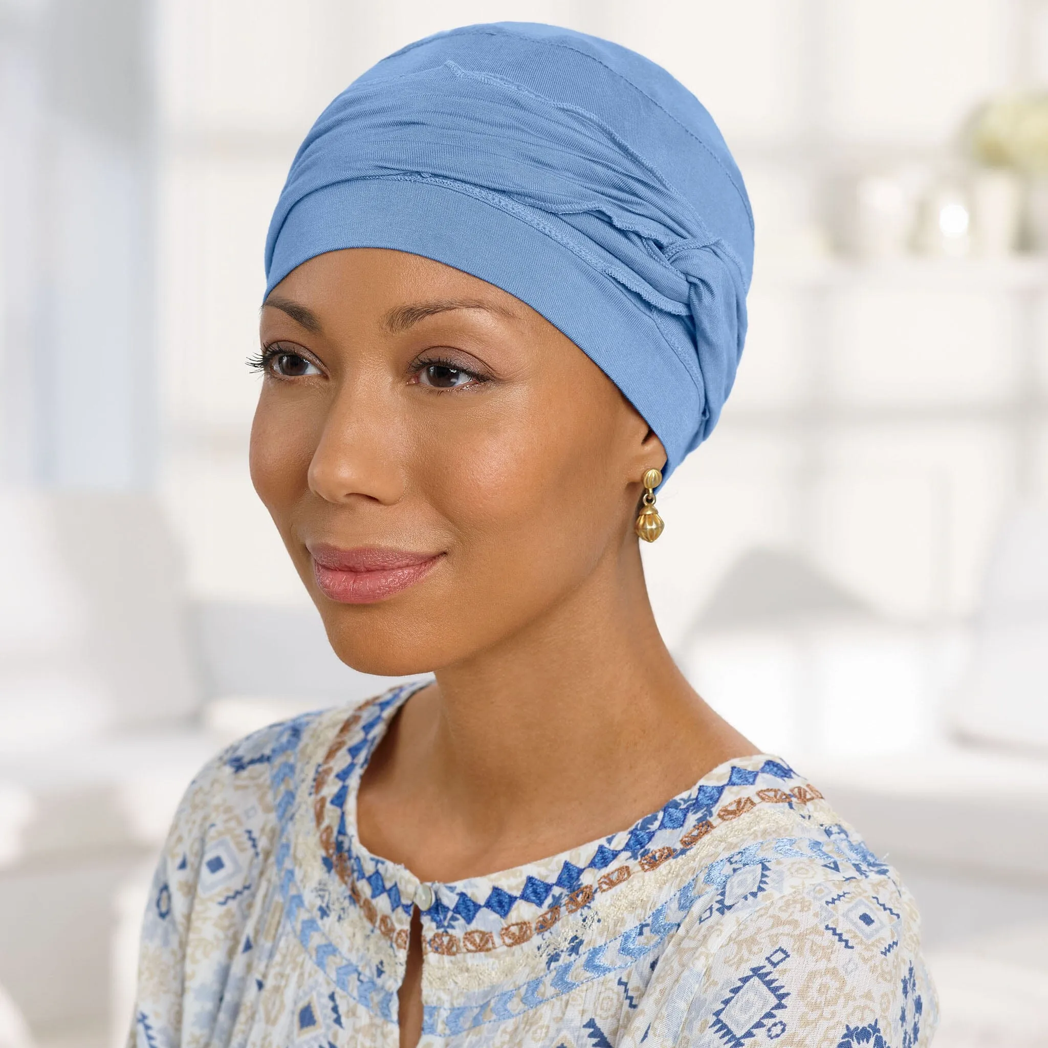 Shirred Seamless Bamboo Twist Hat