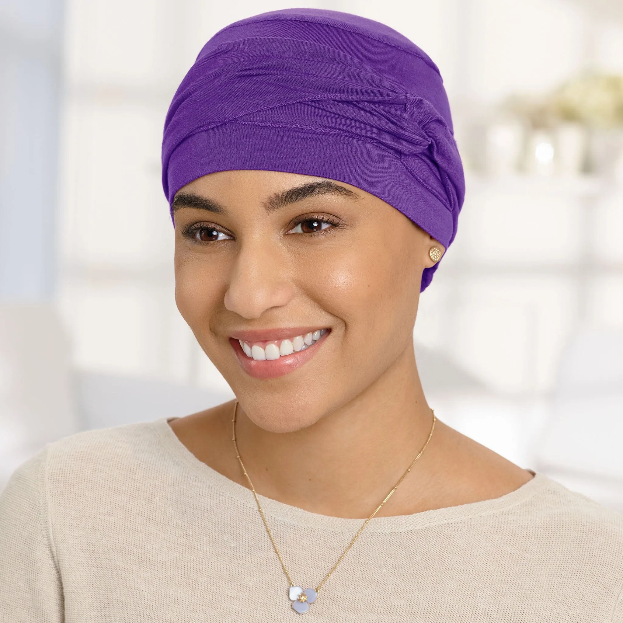 Shirred Seamless Bamboo Twist Hat