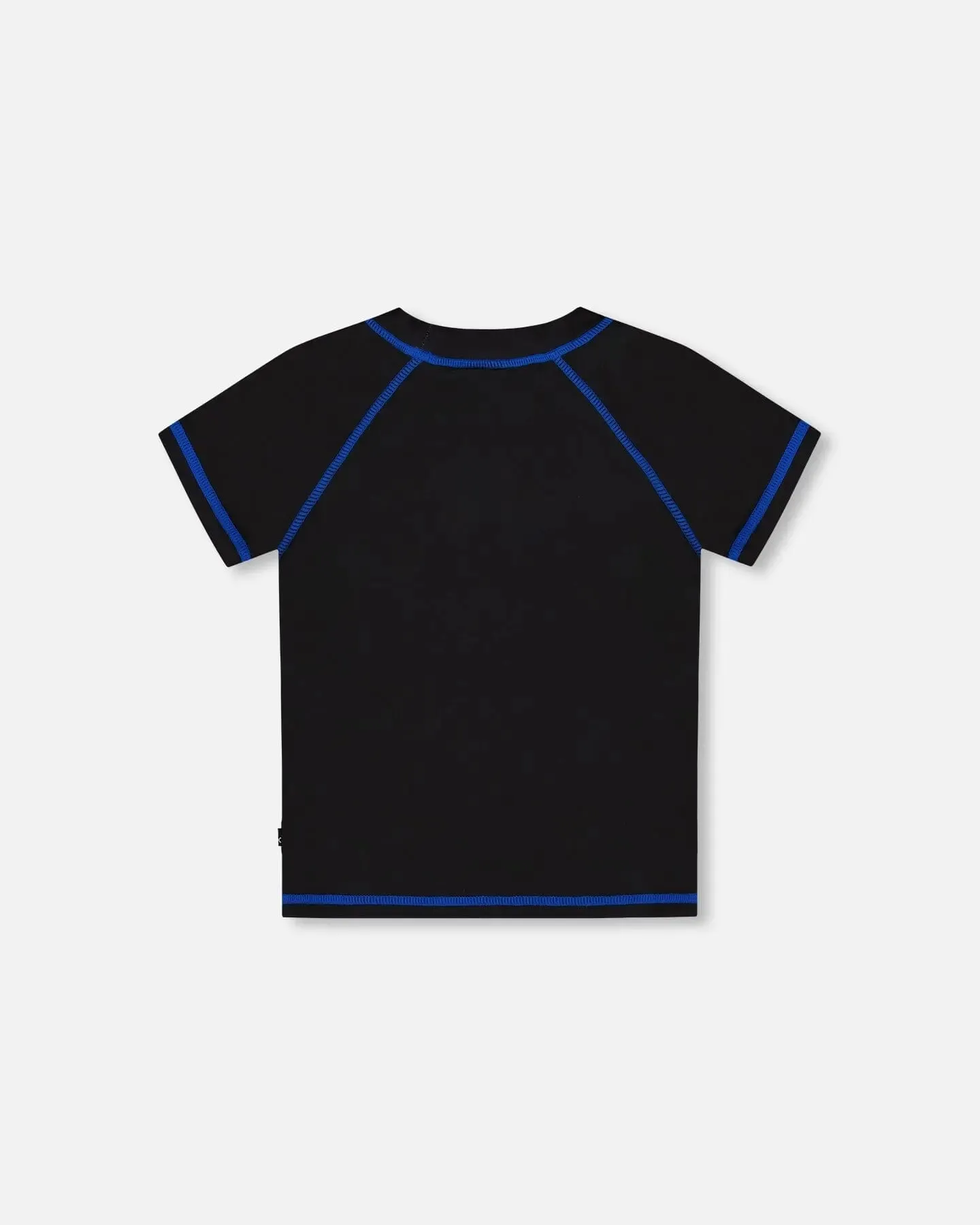 Short Sleeve Rashguard Black And Multicolored Crocodiles
