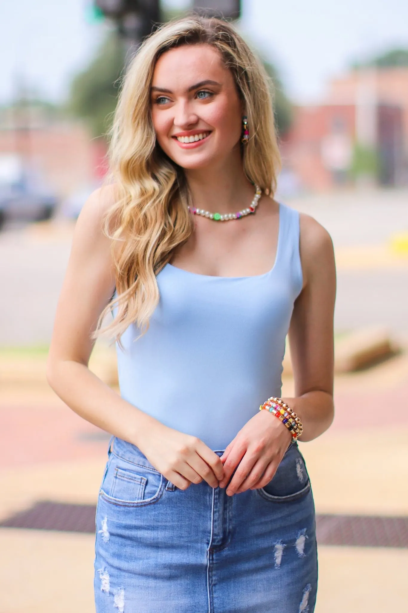 Sightsee Square Neck Bodysuit - FINAL SALE