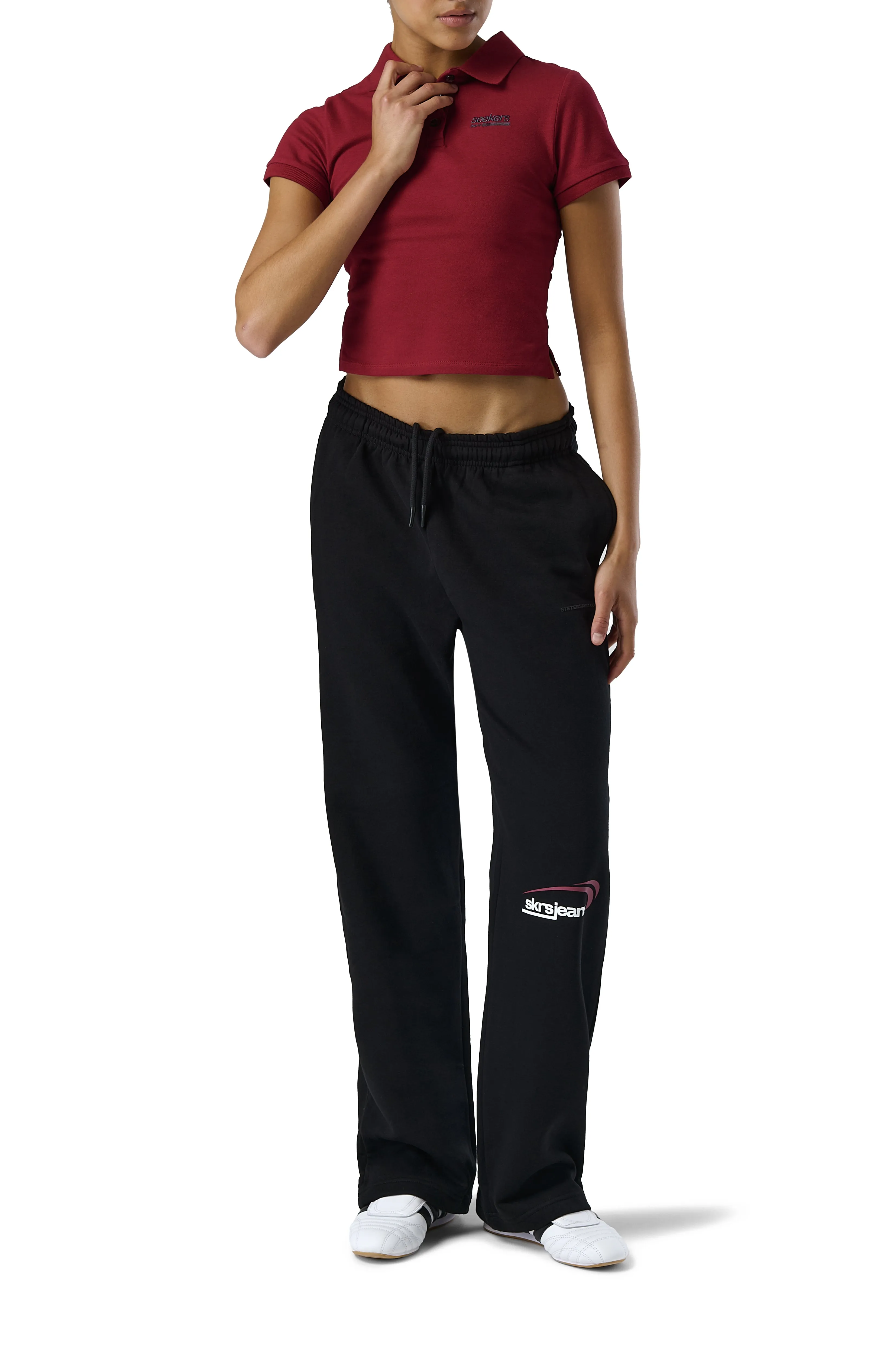 Staten Logo Wide Leg Sweatpants