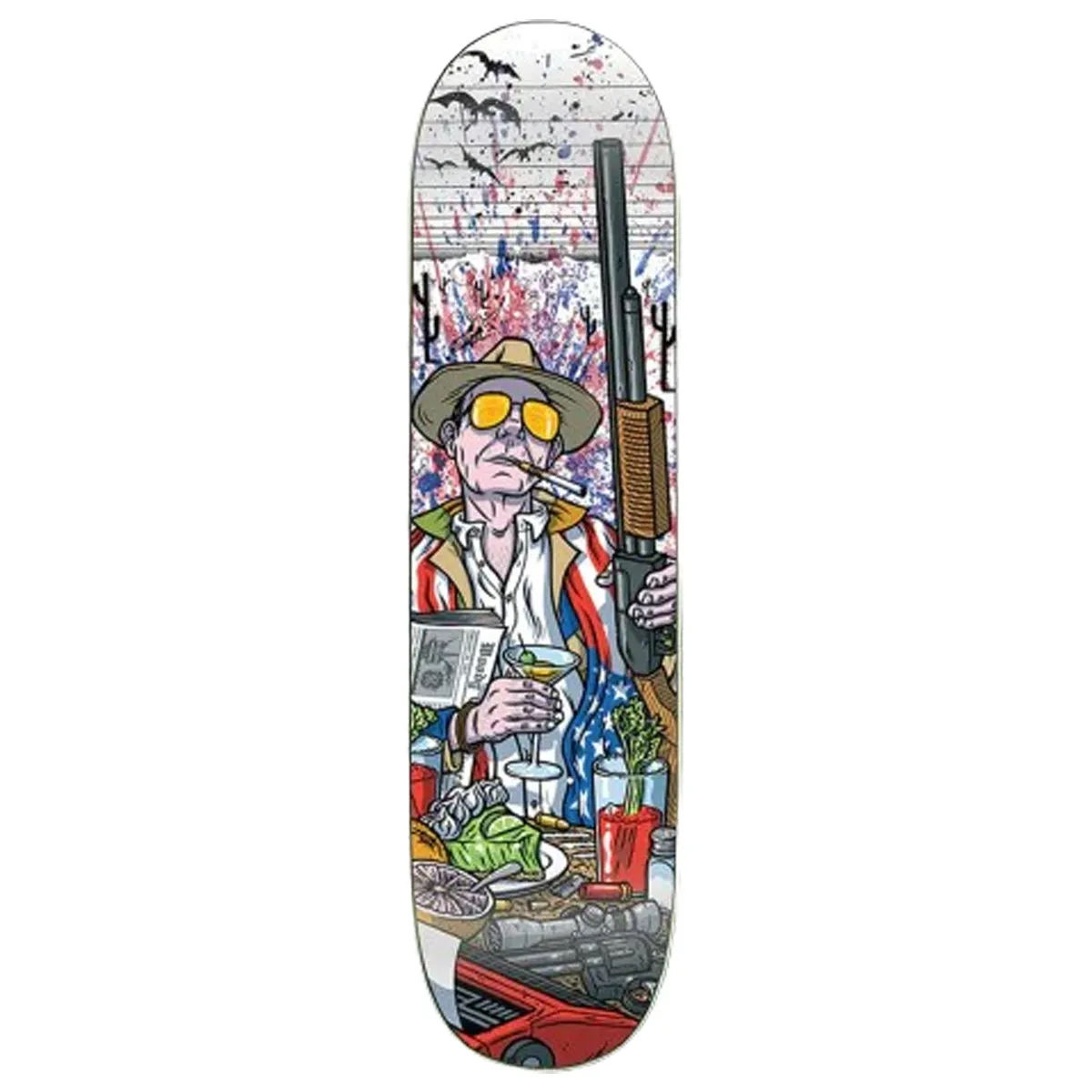 StrangeLove - Hunter S. Thompson Last Breakfast 8.5 Skateboard Deck