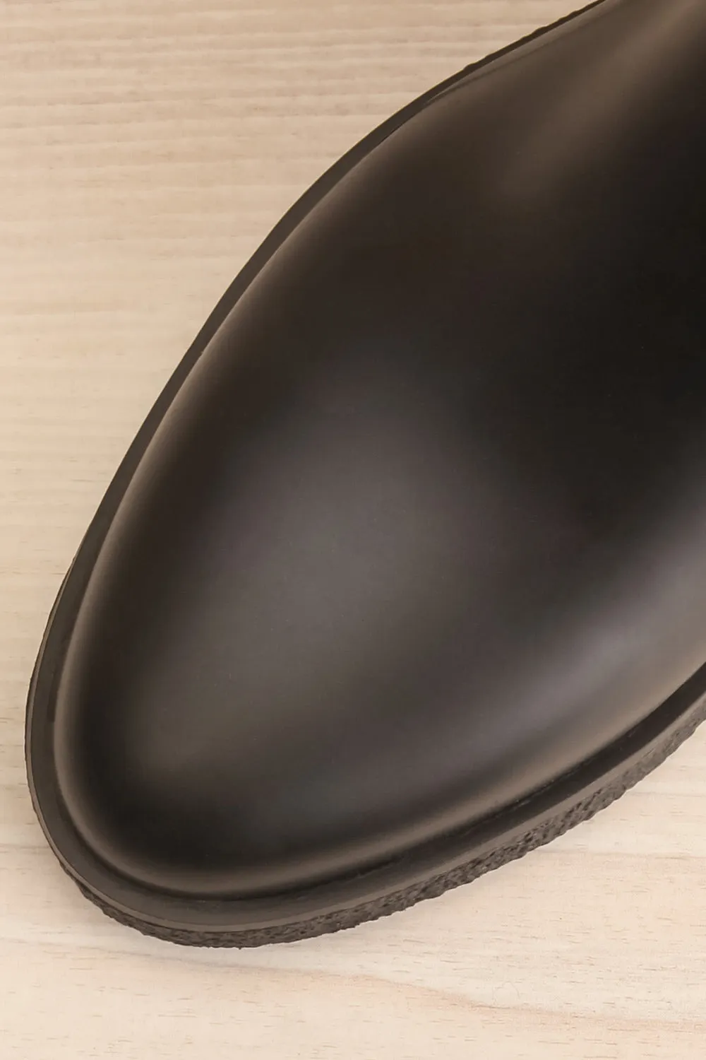 Thornbury | Black Matte Ankle Rain Boots