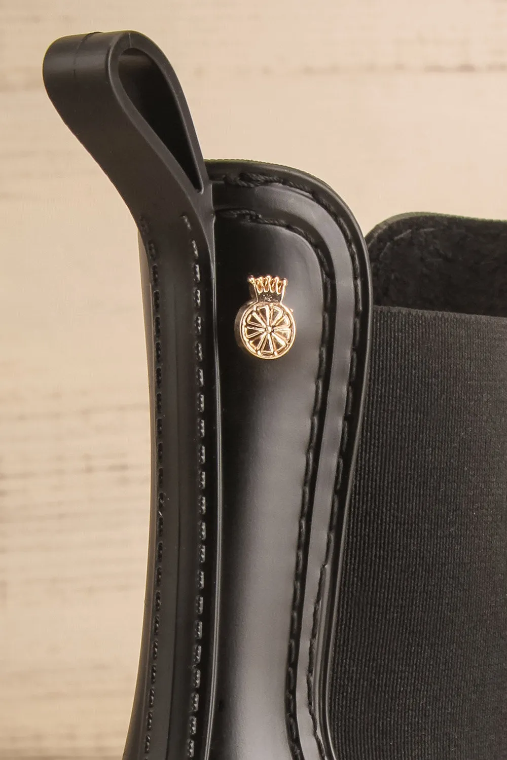 Thornbury | Black Matte Ankle Rain Boots