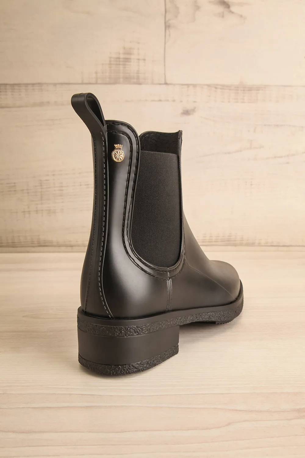 Thornbury | Black Matte Ankle Rain Boots