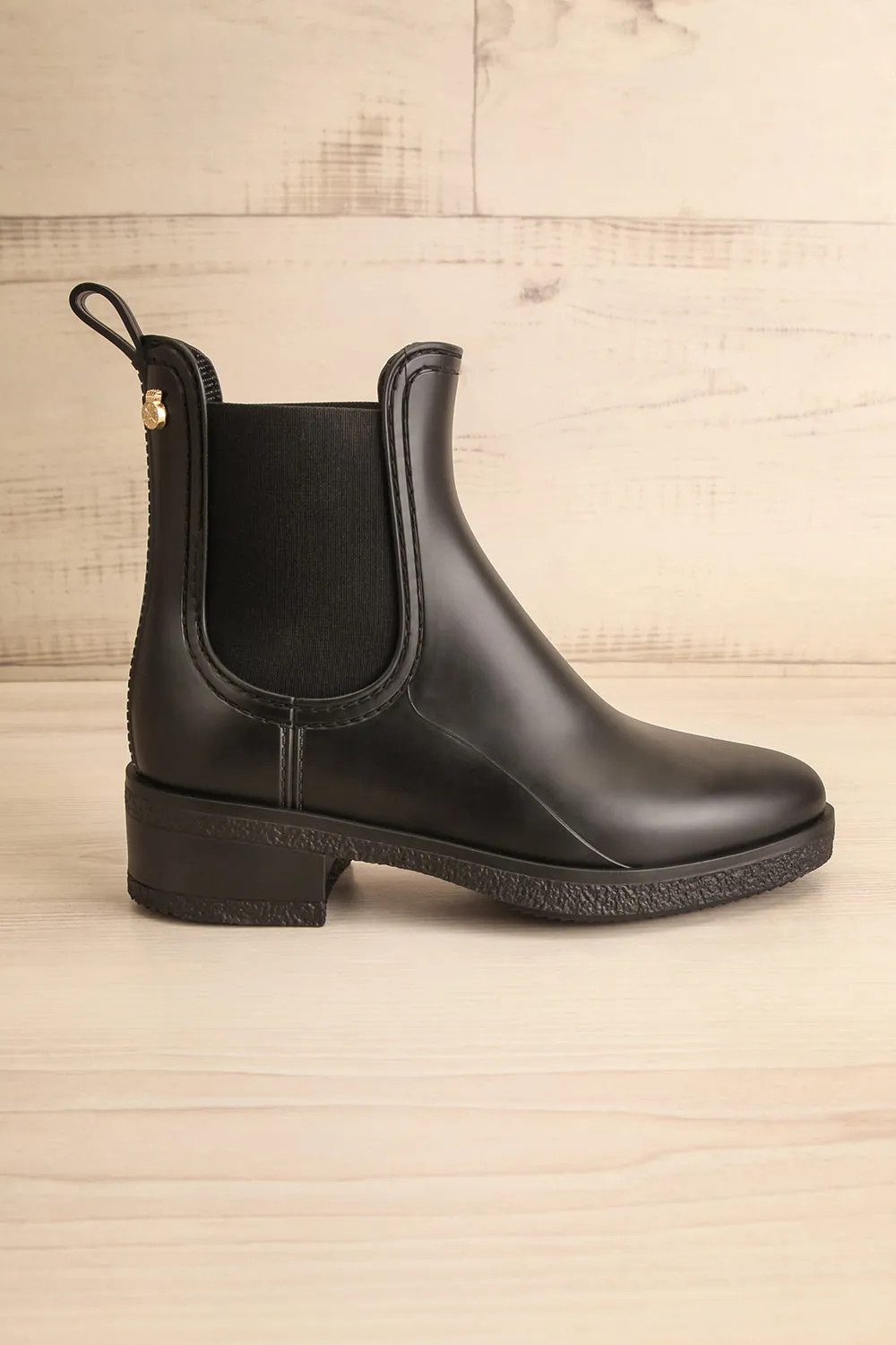 Thornbury | Black Matte Ankle Rain Boots