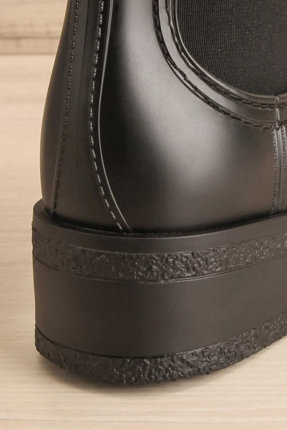 Thornbury | Black Matte Ankle Rain Boots