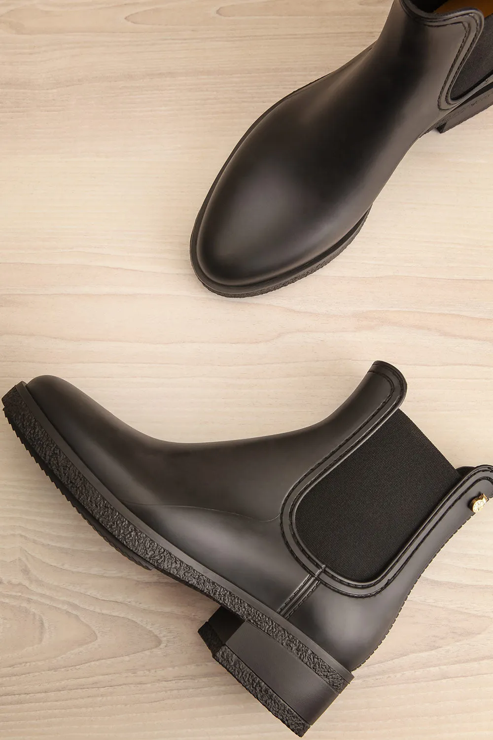 Thornbury | Black Matte Ankle Rain Boots