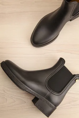 Thornbury | Black Matte Ankle Rain Boots