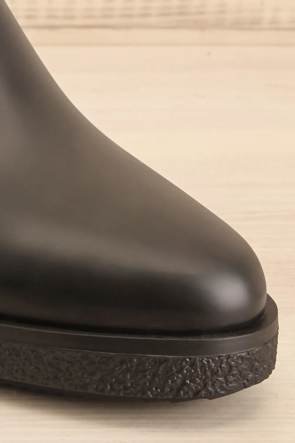 Thornbury | Black Matte Ankle Rain Boots