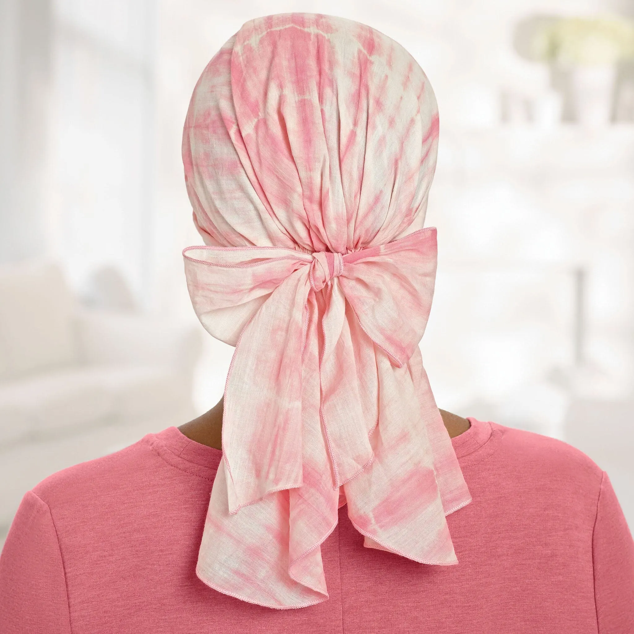 Tie-dyed Cotton Pre-Tied Scarf