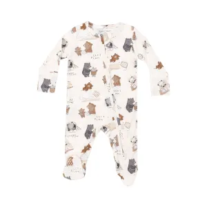Two Way Zipper Footie - Sleepytime Bears | Angel Dear