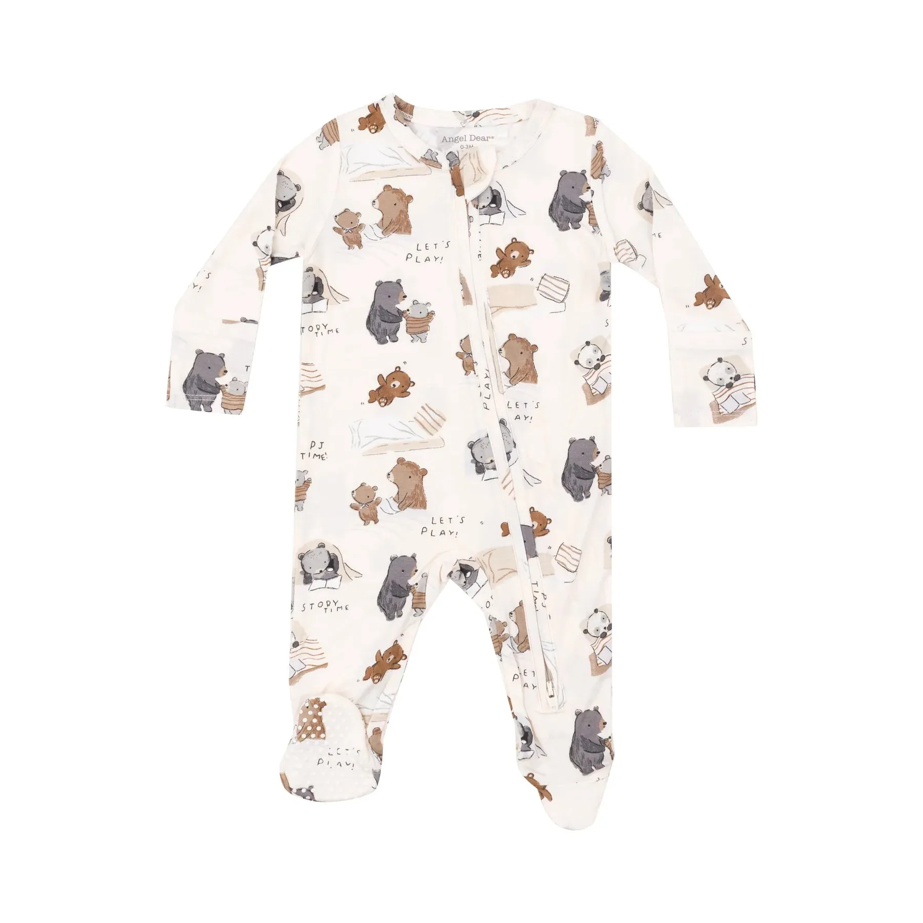 Two Way Zipper Footie - Sleepytime Bears | Angel Dear