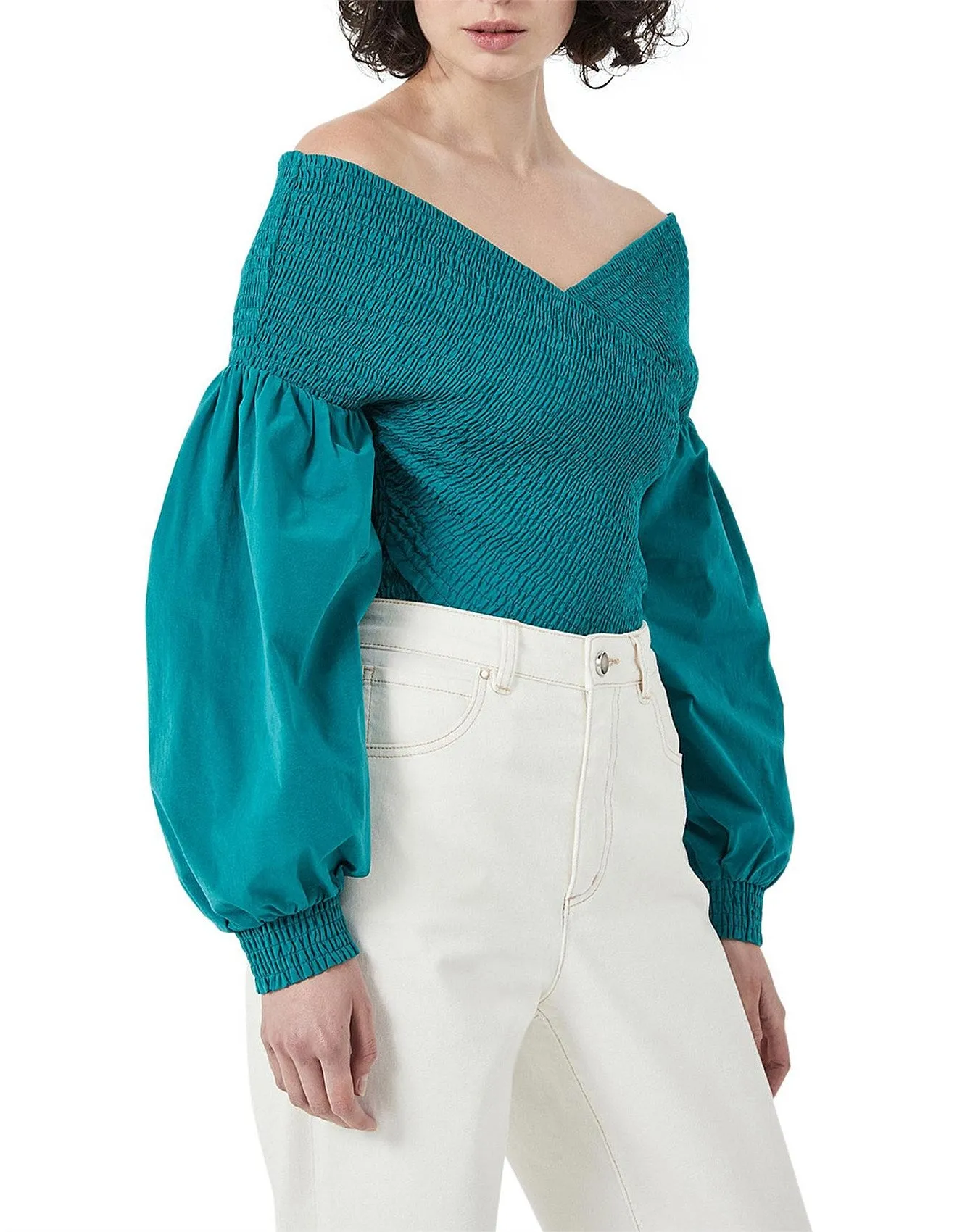 WITCHERY - Shirred voluminous sleeve top! 14