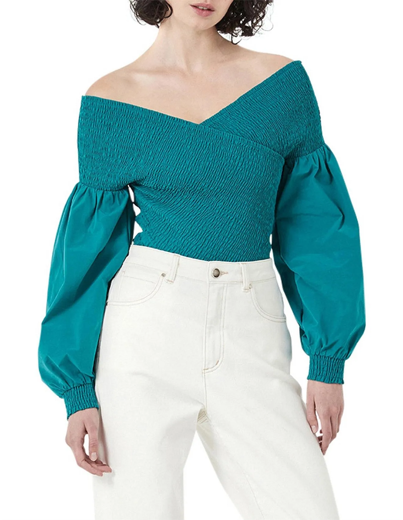 WITCHERY - Shirred voluminous sleeve top! 14