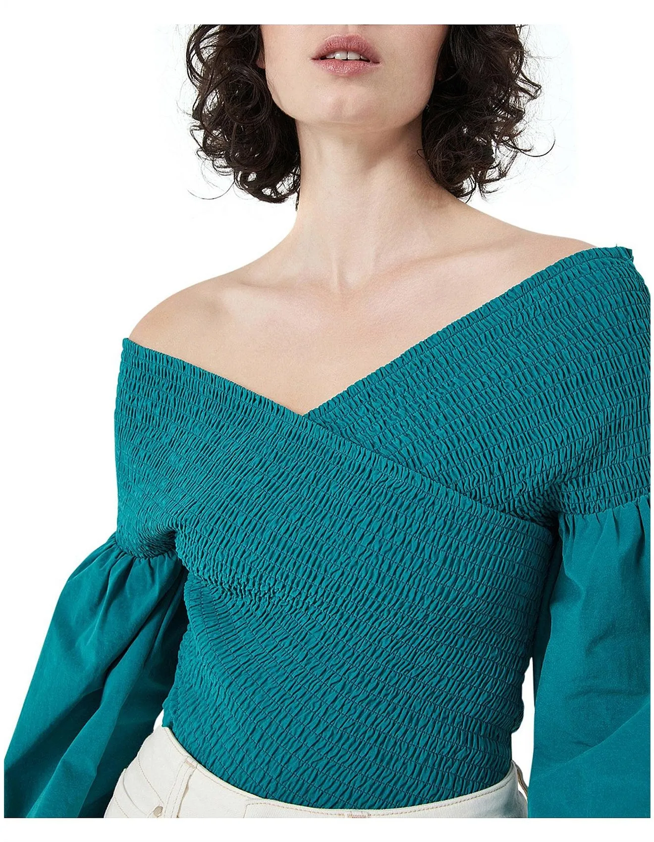 WITCHERY - Shirred voluminous sleeve top! 14