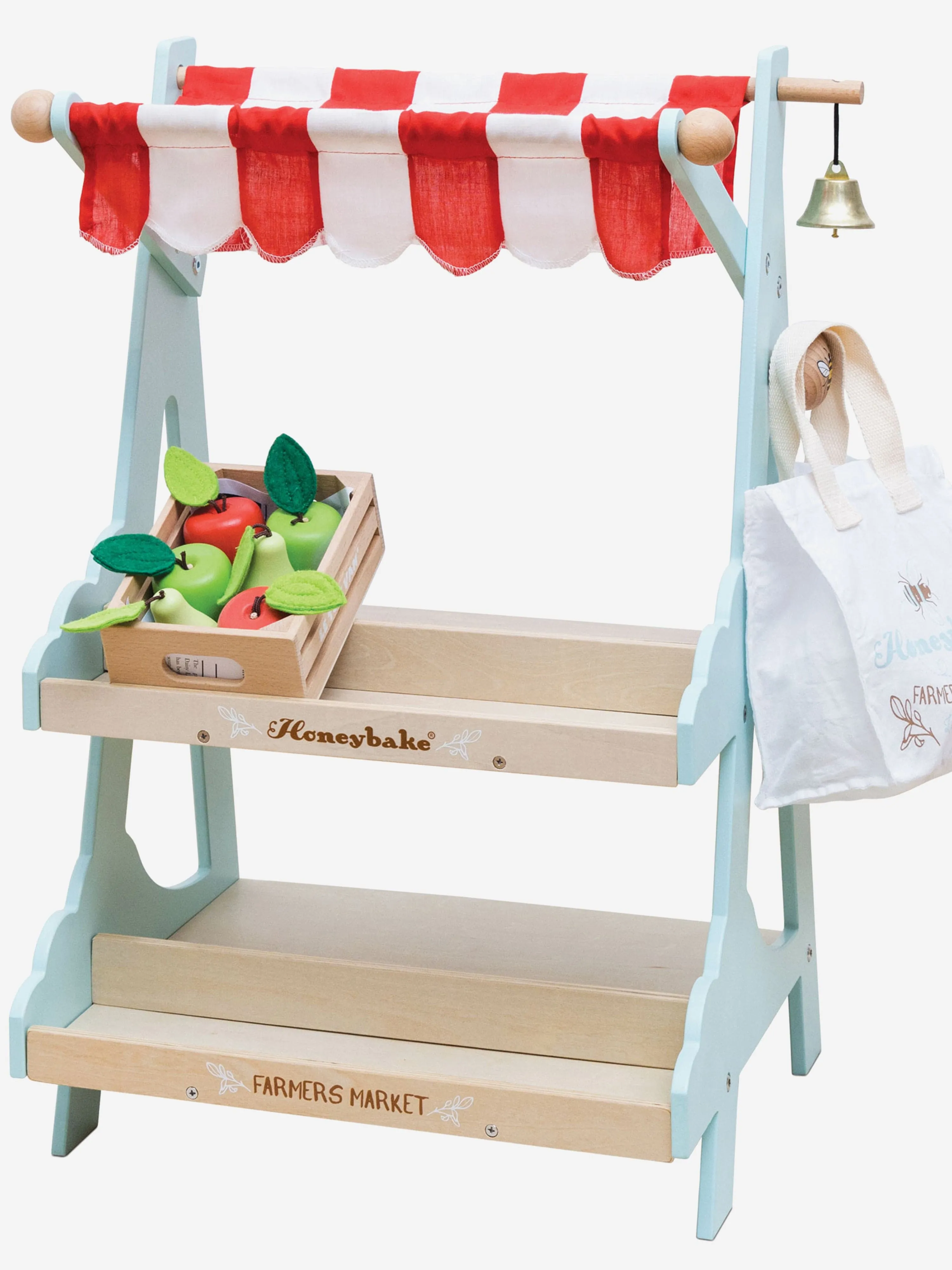 Wooden Market Stall and Fruit Food Crate (W:39.5 x D:38 x H:64cm)