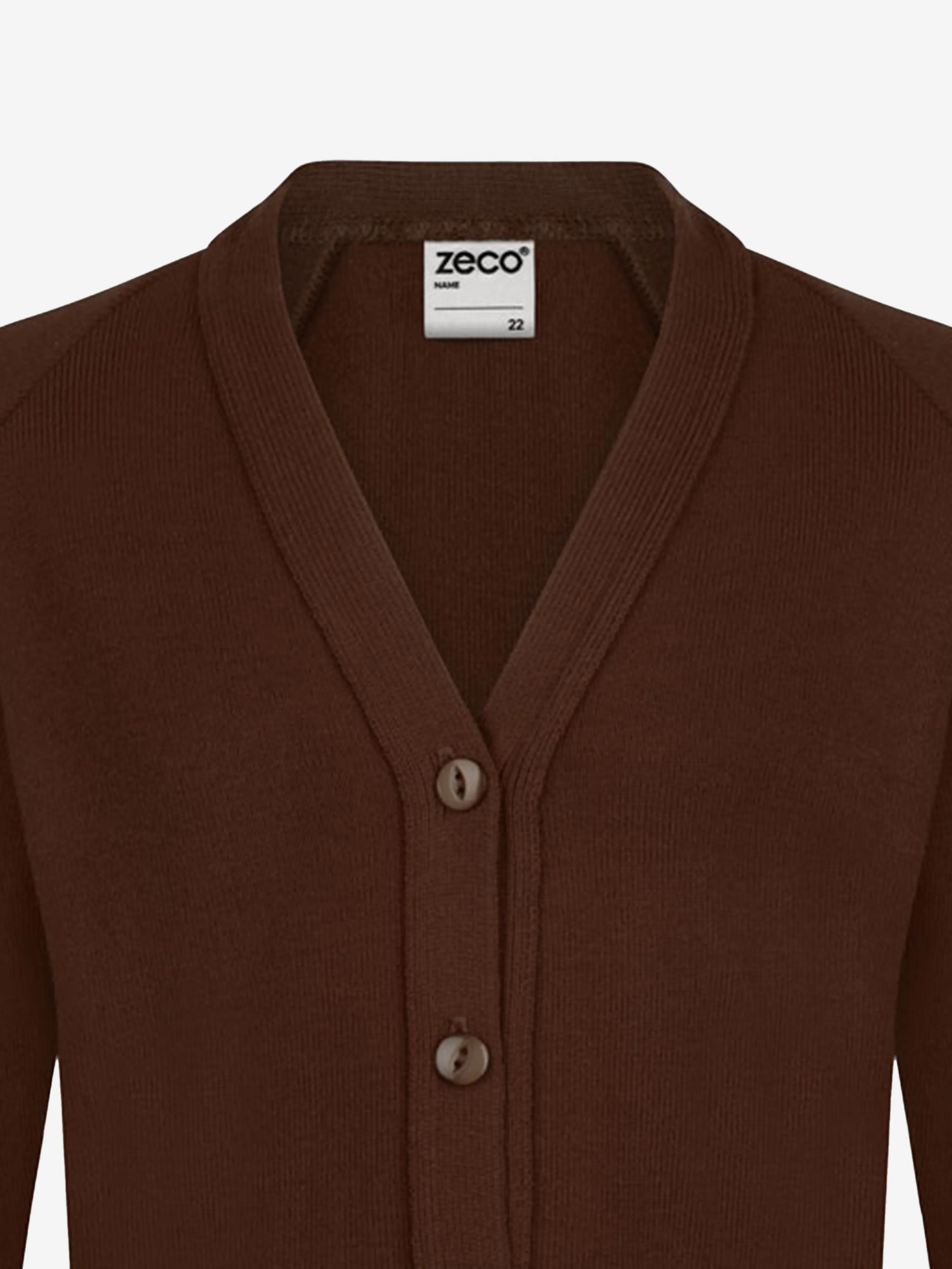Zeco Kids School Knitted Cardigan in Brown