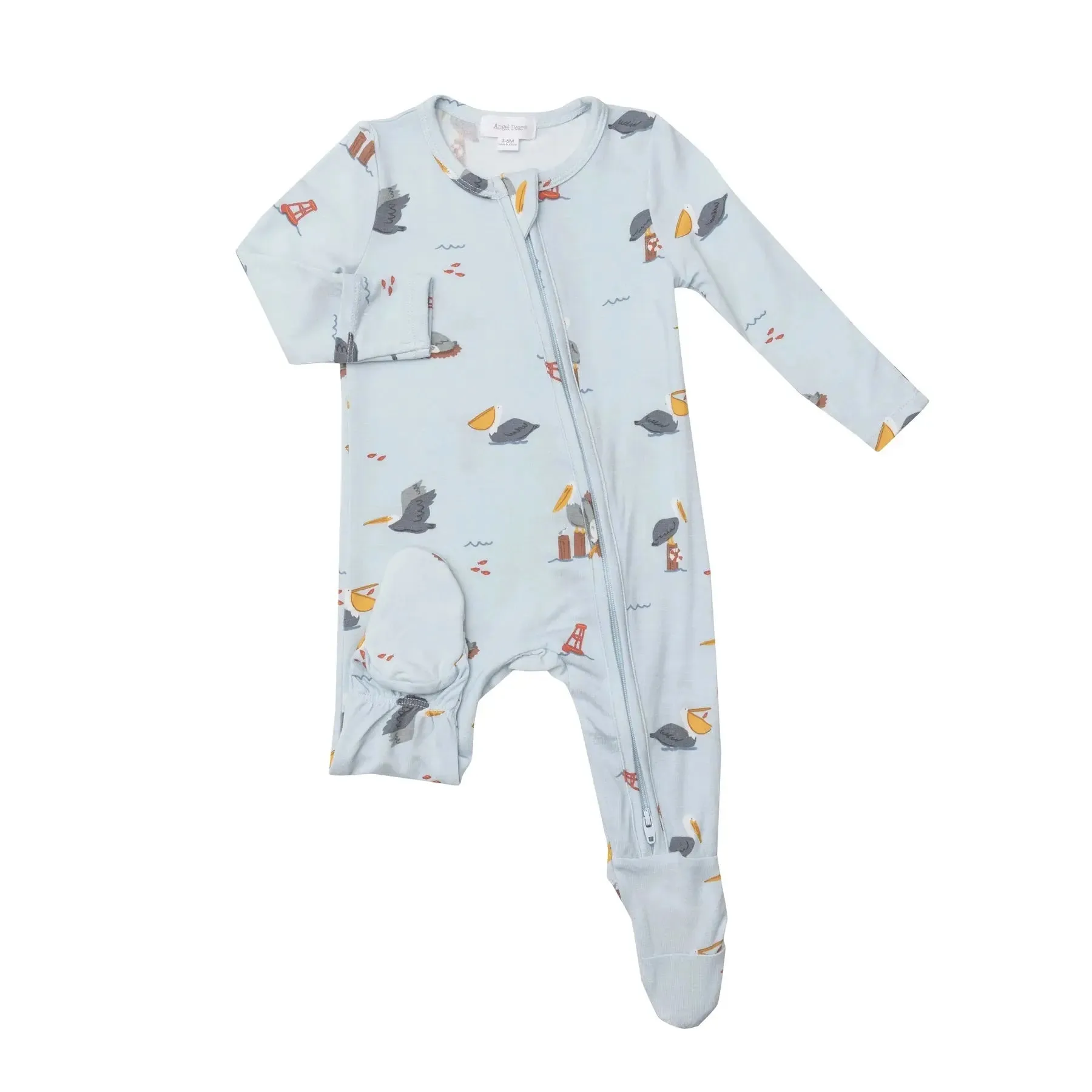 Zipper Footie - Pelicans | Angel Dear