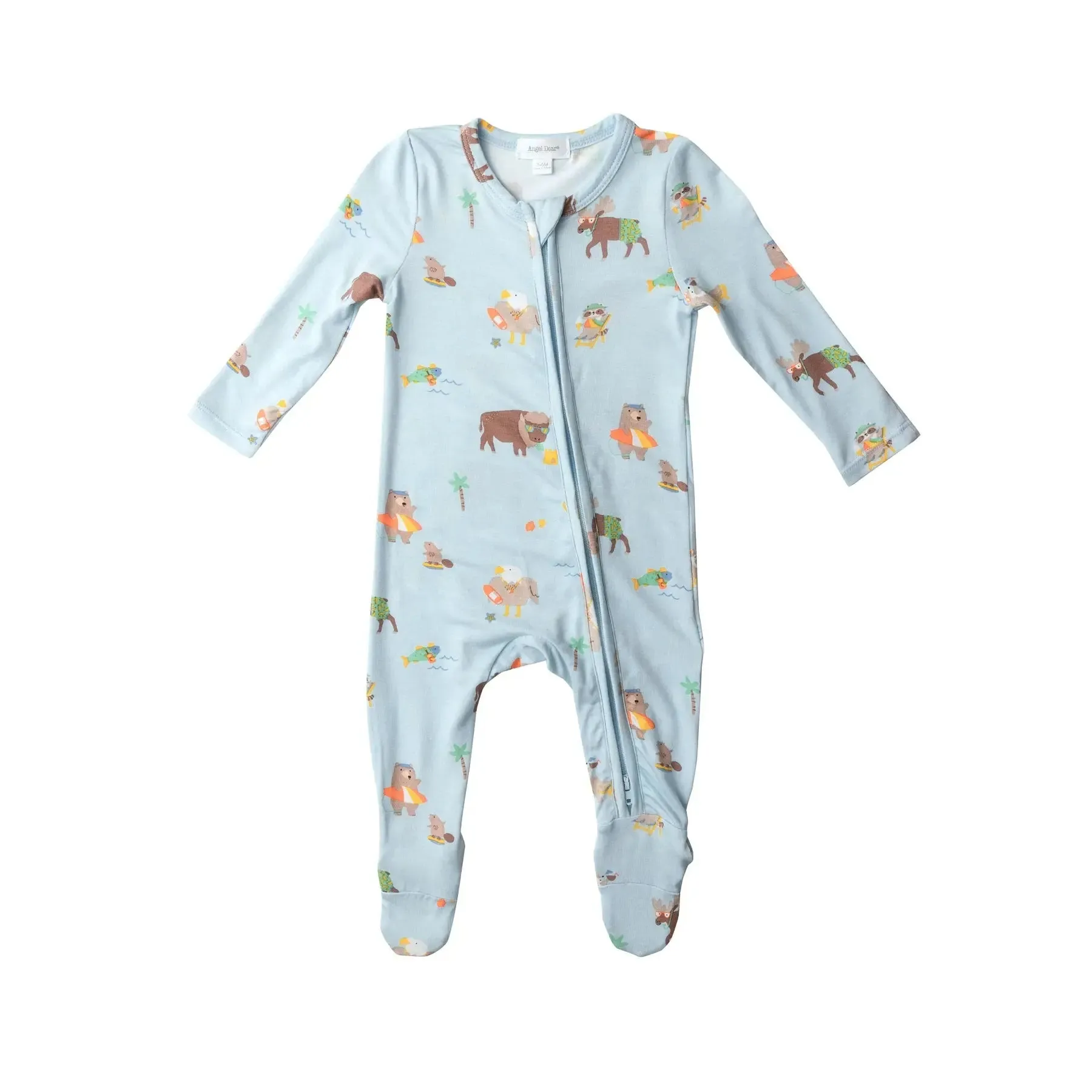 Zipper Footie - Wildlife on Vacation | Angel Dear
